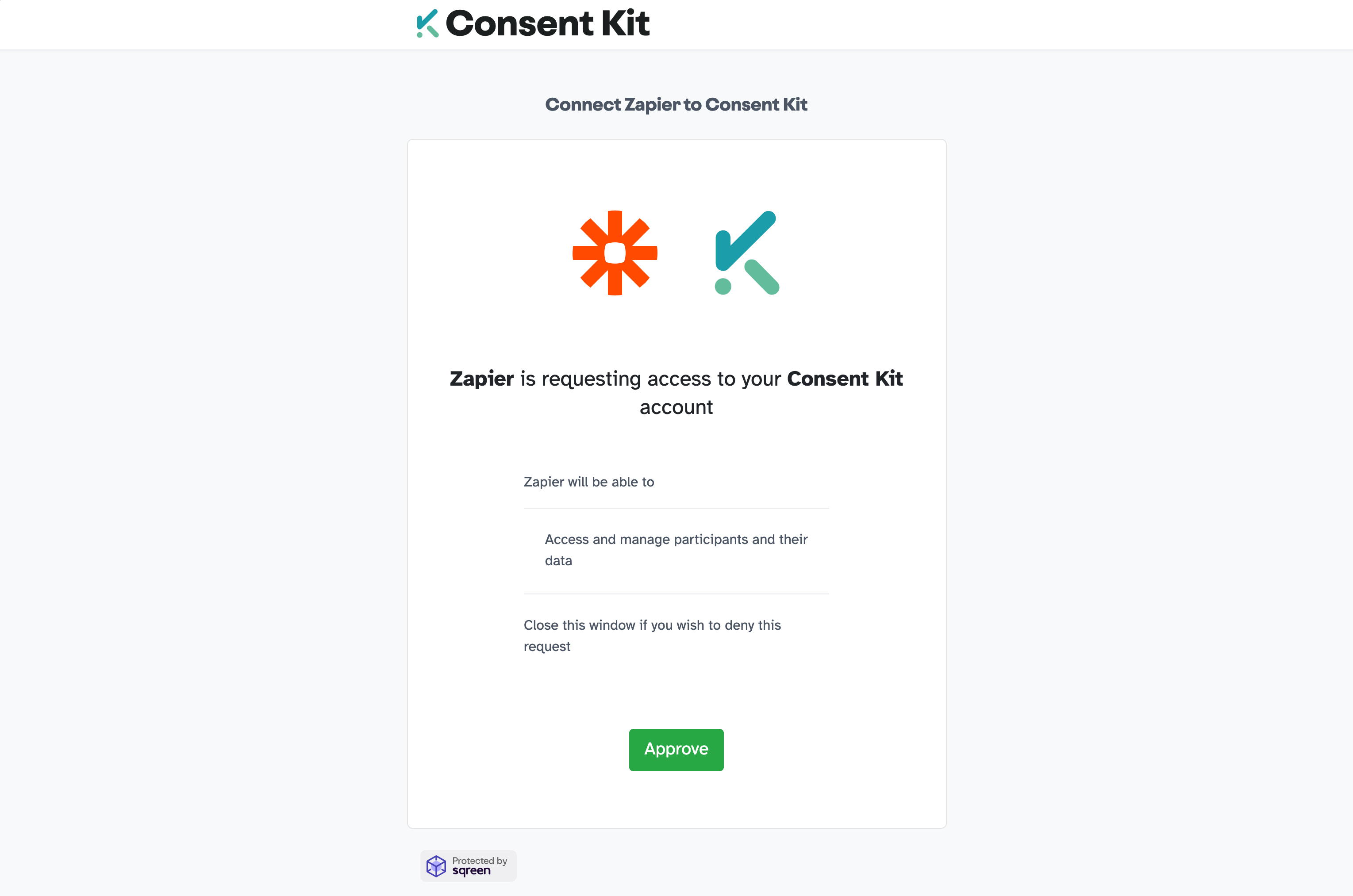 Screenshot of the add connection dialog in a Zapier account